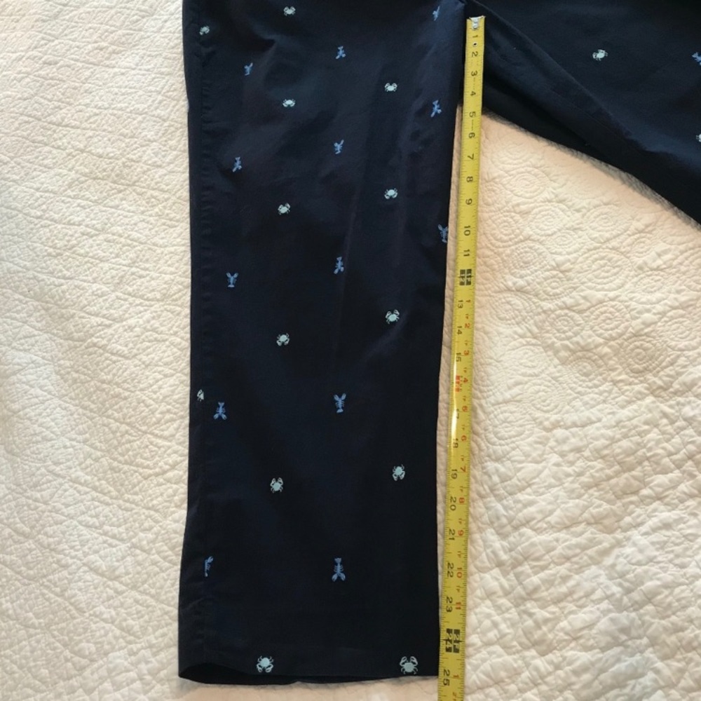 Talbots Blue Chinos with Embroidered Blue Crabs and Lobsters! Preppy- So Cute! - Picture 11 of 16